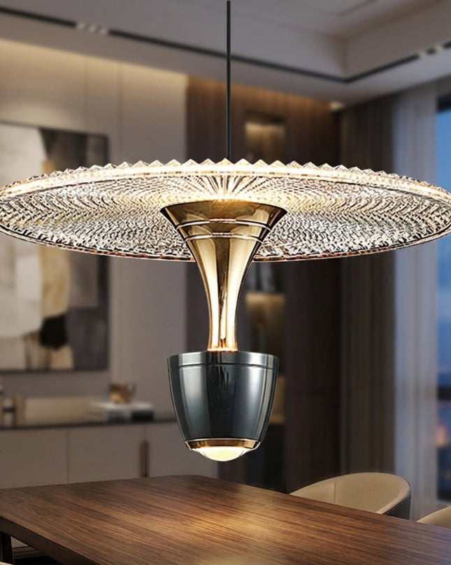 Lampa wisząca o nowoczesnym minimalistycznym designie, idealna do salonu, z równomiernym oświetlen 1