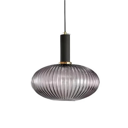 Lampa wisząca z żebrowanego szkła E27 w eleganckim cylindrycznym kształcie, idealna 22