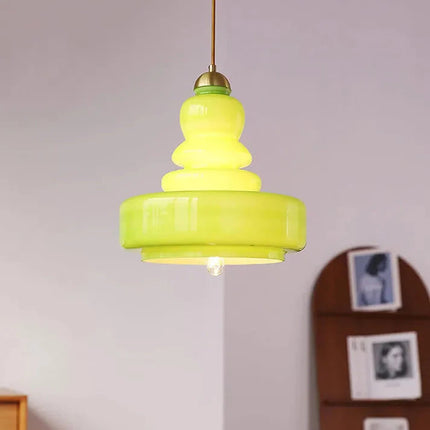 Lampa Wisząca ze Szkła Dyniowego Bauhaus – Elegancki Design do Twojego Wnętrza 4