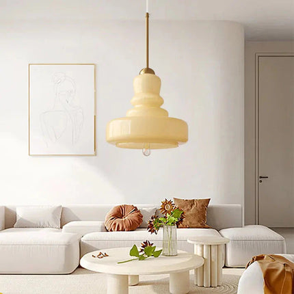 Lampa Wisząca ze Szkła Dyniowego Bauhaus – Elegancki Design do Twojego Wnętrza 8