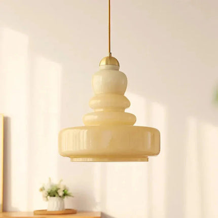 Lampa Wisząca ze Szkła Dyniowego Bauhaus – Elegancki Design do Twojego Wnętrza 9