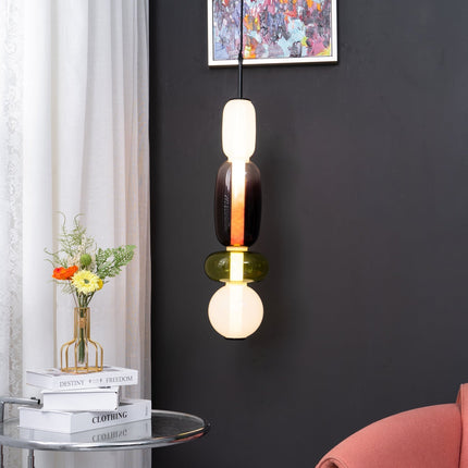 Lampa Wisząca ze Szkła Kandyzowanego – Nowoczesny Design, Różne Rozmiary 4