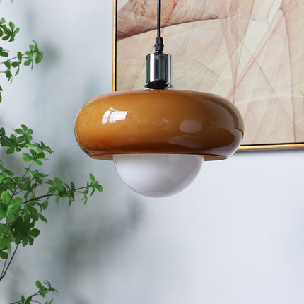 Lampa Wisząca ze Szkła Kawowego Bauhaus – Elegancki Design i Funkcjonalność 0