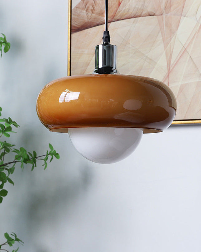 Lampa Wisząca ze Szkła Kawowego Bauhaus – Elegancki Design i Funkcjonalność 0