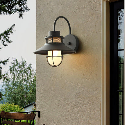 Lampa Zewnętrzna Felix w Stylu Industrialnym, Sufitowa, Odporna na Wilgoć, Średnica 25 cm, Idealna na Patio i Werandę 0
