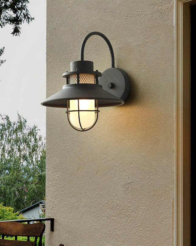 Lampa Zewnętrzna Felix w Stylu Industrialnym, Sufitowa, Odporna na Wilgoć, Średnica 25 cm, Idealna na Patio i Werandę 0