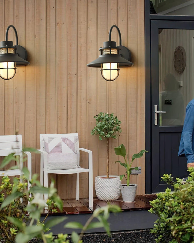 Lampa Zewnętrzna Felix w Stylu Industrialnym, Sufitowa, Odporna na Wilgoć, Średnica 25 cm, Idealna na Patio i Werandę 5