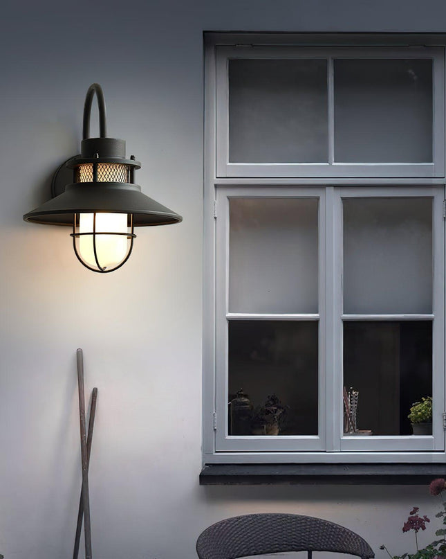 Lampa Zewnętrzna Felix w Stylu Industrialnym, Sufitowa, Odporna na Wilgoć, Średnica 25 cm, Idealna na Patio i Werandę 6