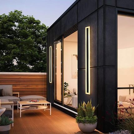Lampa Zewnętrzna LED na Dom – Elegancka Ścienna Lampa Akrylowa w Minimalistycznym Designie, Wysokość 30-180 cm 6