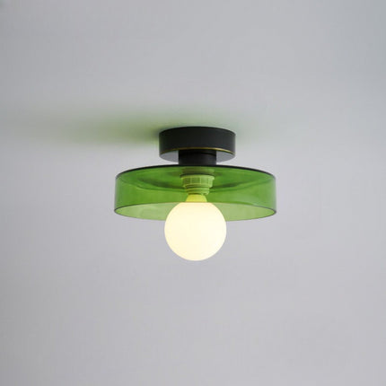 Lampa sufitowa Bauhaus z kulistym światłem – minimalistyczny design ze szkła i mosiądzu do nowoczesnych sypialni 6