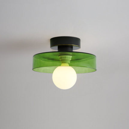 Lampa sufitowa Bauhaus z kulistym światłem – minimalistyczny design ze szkła i mosiądzu do nowoczesnych sypialni 9