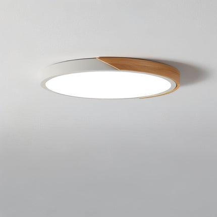 Lampa sufitowa LED z ramą drewnianą – nowoczesny, minimalistyczny design do sypialni i salonu 0