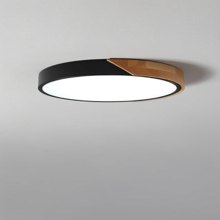 Lampa sufitowa LED z ramą drewnianą – nowoczesny, minimalistyczny design do sypialni i salonu 5