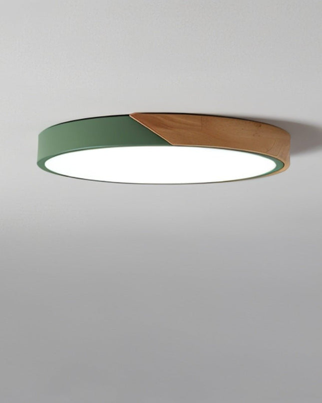 Lampa sufitowa LED z ramą drewnianą – nowoczesny, minimalistyczny design do sypialni i salonu 6