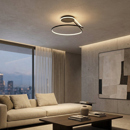 Lampa sufitowa do montażu natynkowego z równomiernym oświetleniem – nowoczesna, energooszczędna konstrukcja – średnica 50 cm 1