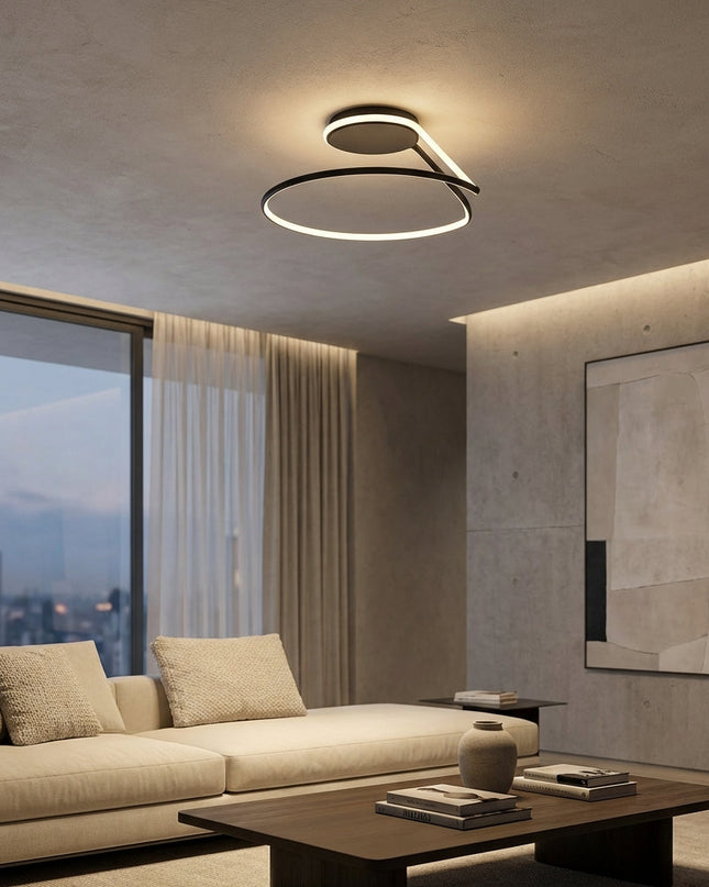 Lampa sufitowa do montażu natynkowego z równomiernym oświetleniem – nowoczesna, energooszczędna konstrukcja – średnica 50 cm 1