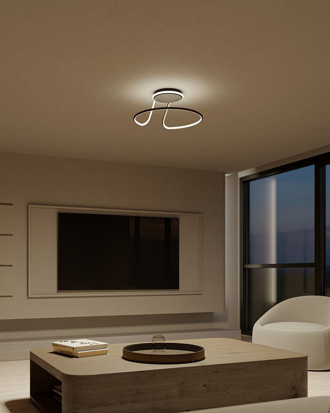 Lampa sufitowa do montażu natynkowego z równomiernym oświetleniem – nowoczesna, energooszczędna konstrukcja – średnica 50 cm 4