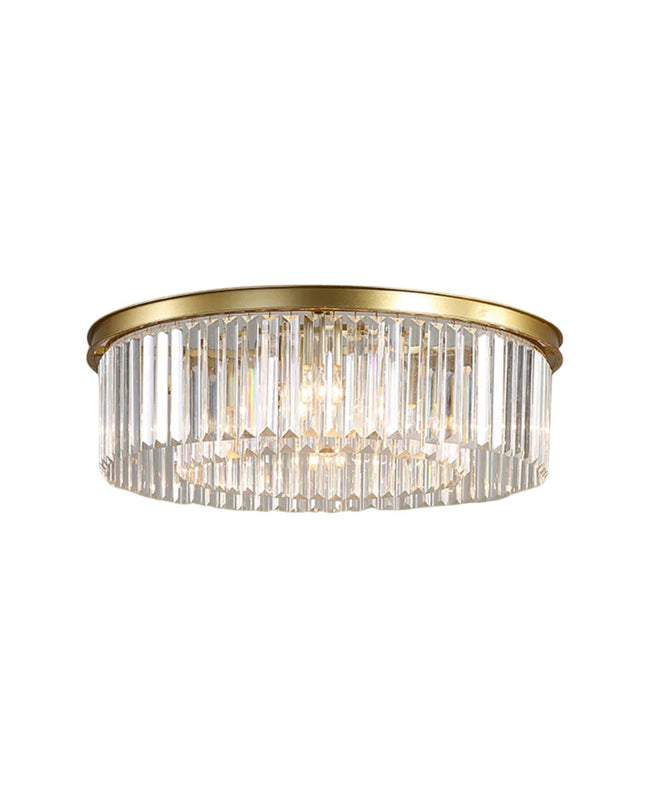 Lampa sufitowa z kryształem i złotym żelazem – Elegancki design 40 cm 1