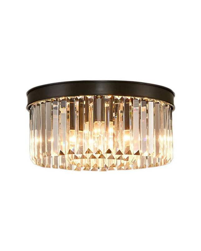 Lampa sufitowa z kryształem i złotym żelazem – Elegancki design 40 cm 5