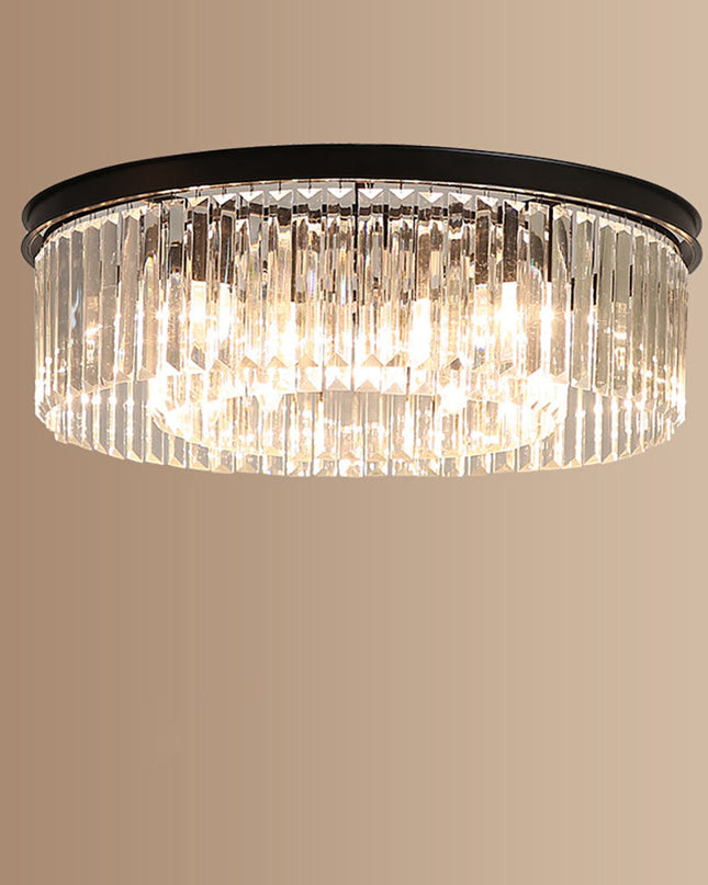 Lampa sufitowa z kryształem i złotym żelazem – Elegancki design 40 cm 8