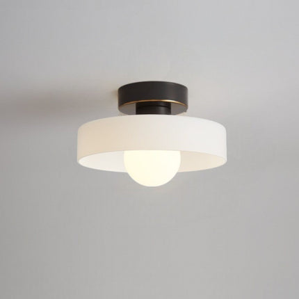 Lampa sufitowa z możliwością montażu natynkowego, kompatybilna z diodami LED – nowoczesny design z mosiądzu i szkła do jadalni lub przedpokoju 0