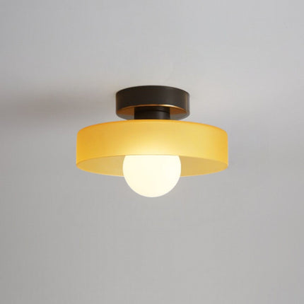 Lampa sufitowa z możliwością montażu natynkowego, kompatybilna z diodami LED – nowoczesny design z mosiądzu i szkła do jadalni lub przedpokoju 10