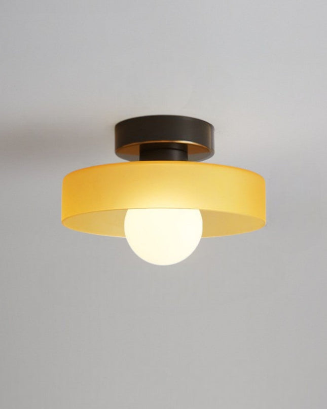 Lampa sufitowa z możliwością montażu natynkowego, kompatybilna z diodami LED – nowoczesny design z mosiądzu i szkła do jadalni lub przedpokoju 10