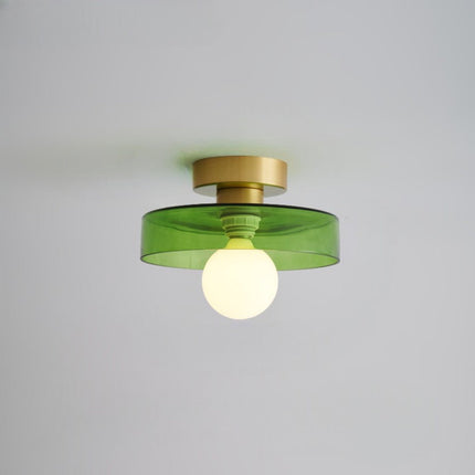 Lampa sufitowa z możliwością montażu natynkowego, kompatybilna z diodami LED – nowoczesny design z mosiądzu i szkła do jadalni lub przedpokoju 12