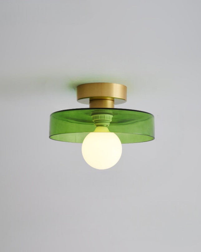 Lampa sufitowa z możliwością montażu natynkowego, kompatybilna z diodami LED – nowoczesny design z mosiądzu i szkła do jadalni lub przedpokoju 12