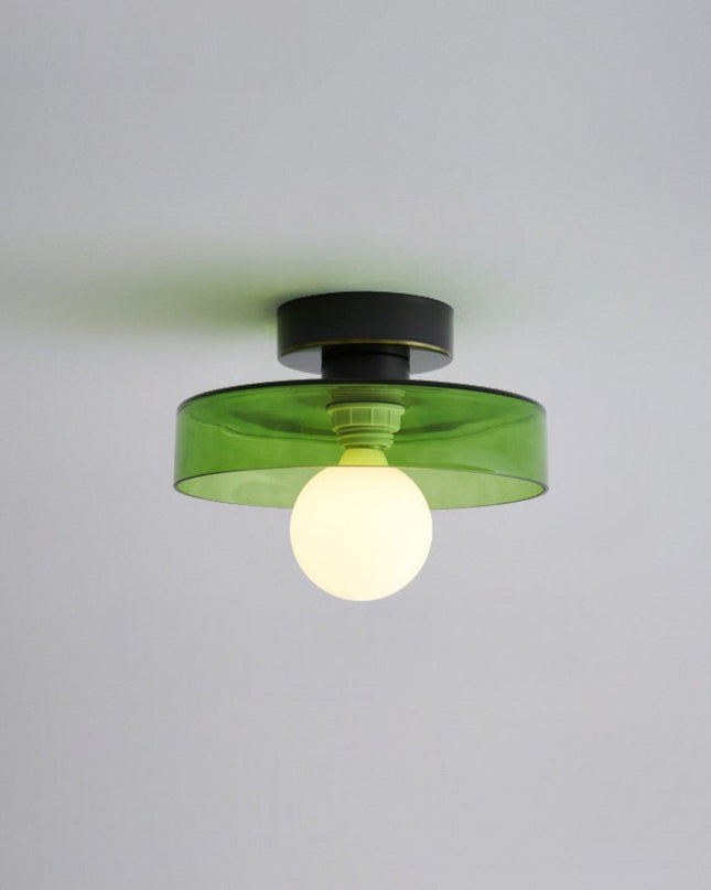 Lampa sufitowa z możliwością montażu natynkowego, kompatybilna z diodami LED – nowoczesny design z mosiądzu i szkła do jadalni lub przedpokoju 5
