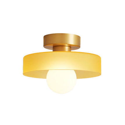 Lampa sufitowa z możliwością montażu natynkowego, kompatybilna z diodami LED – nowoczesny design z mosiądzu i szkła do jadalni lub przedpokoju 6
