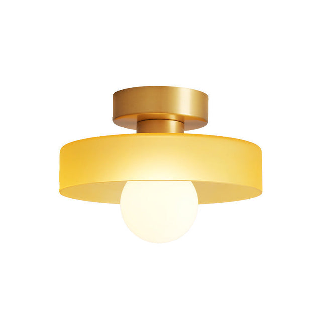 Lampa sufitowa z możliwością montażu natynkowego, kompatybilna z diodami LED – nowoczesny design z mosiądzu i szkła do jadalni lub przedpokoju 6