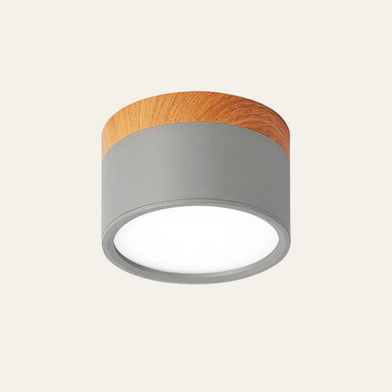 Lampa sufitowa z wbudowanym oświetleniem LED i drewnianym akcentem – nowoczesne oświetlenie w stylu skandynawskim do wystroju domu 10