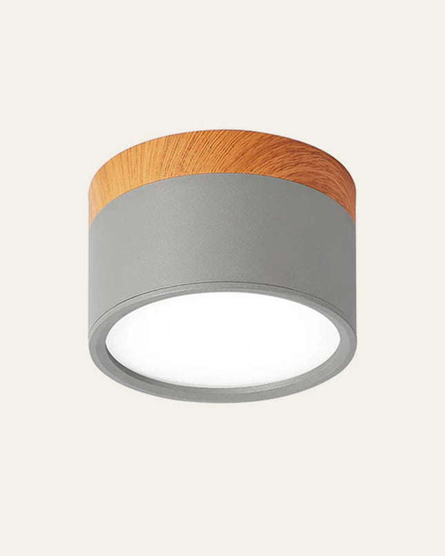 Lampa sufitowa z wbudowanym oświetleniem LED i drewnianym akcentem – nowoczesne oświetlenie w stylu skandynawskim do wystroju domu 10
