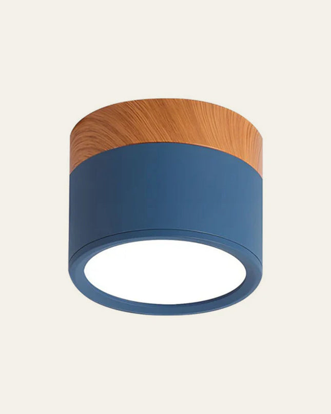 Lampa sufitowa z wbudowanym oświetleniem LED i drewnianym akcentem – nowoczesne oświetlenie w stylu skandynawskim do wystroju domu 12