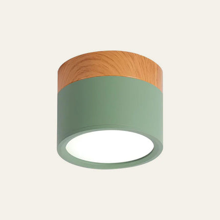 Lampa sufitowa z wbudowanym oświetleniem LED i drewnianym akcentem – nowoczesne oświetlenie w stylu skandynawskim do wystroju domu 14