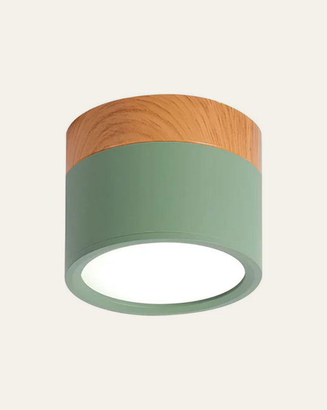 Lampa sufitowa z wbudowanym oświetleniem LED i drewnianym akcentem – nowoczesne oświetlenie w stylu skandynawskim do wystroju domu 14