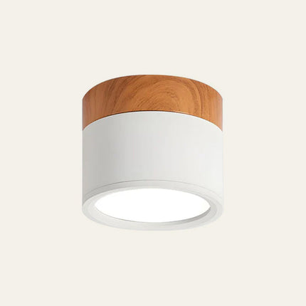 Lampa sufitowa z wbudowanym oświetleniem LED i drewnianym akcentem – nowoczesne oświetlenie w stylu skandynawskim do wystroju domu 3