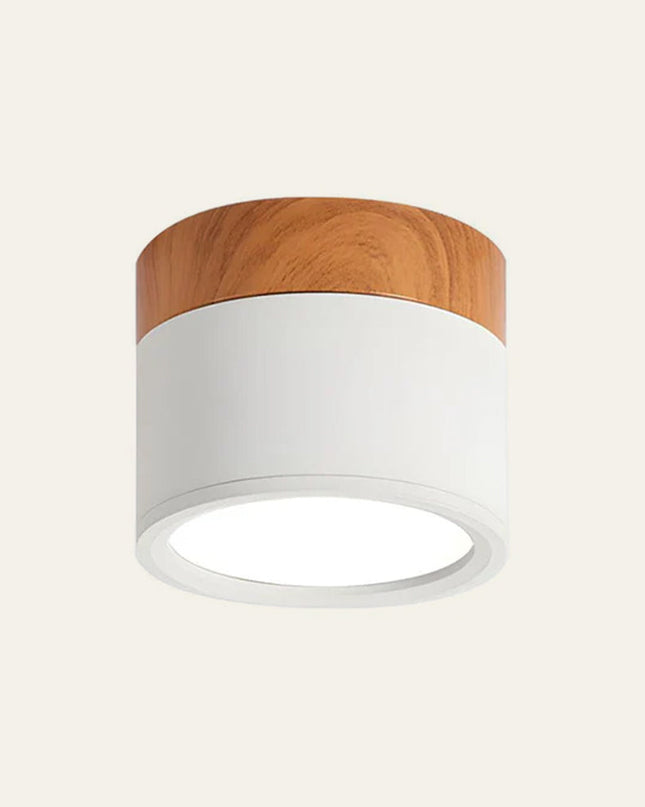 Lampa sufitowa z wbudowanym oświetleniem LED i drewnianym akcentem – nowoczesne oświetlenie w stylu skandynawskim do wystroju domu 3