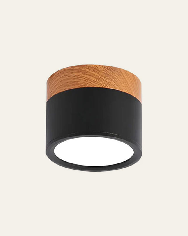 Lampa sufitowa z wbudowanym oświetleniem LED i drewnianym akcentem – nowoczesne oświetlenie w stylu skandynawskim do wystroju domu 7