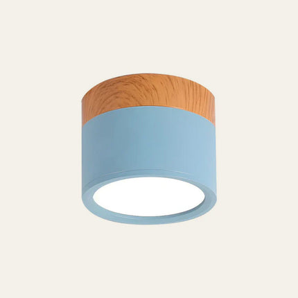 Lampa sufitowa z wbudowanym oświetleniem LED i drewnianym akcentem – nowoczesne oświetlenie w stylu skandynawskim do wystroju domu 9