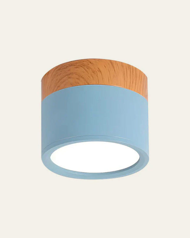 Lampa sufitowa z wbudowanym oświetleniem LED i drewnianym akcentem – nowoczesne oświetlenie w stylu skandynawskim do wystroju domu 9