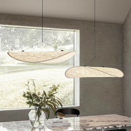 Lampa wisząca Japandi z jedwabnym kloszem i kompatybilnością z diodami LED – czarna lampa wisząca do kuchni i jadalni 5