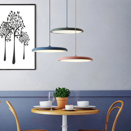 Lampa wisząca LED z regulowanym kablem – skandynawskie oświetlenie aluminiowe do kuchni i jadalni 3