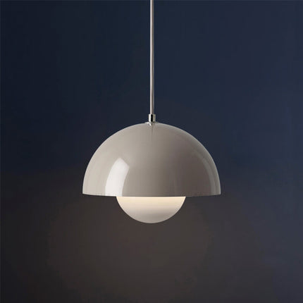 Lampa wisząca Nordic z metalowym kloszem kopułowym – regulowana lampa wisząca do oświetlenia kuchni w stylu skandynawskim 0