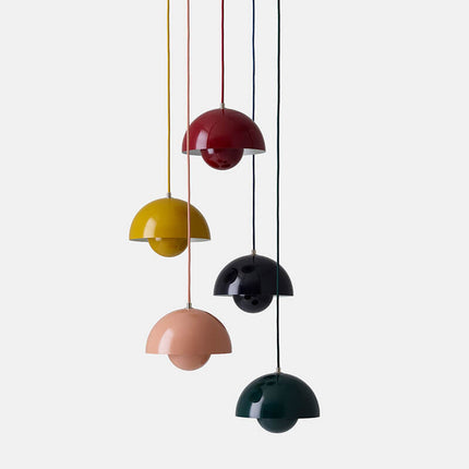 Lampa wisząca Nordic z metalowym kloszem kopułowym – regulowana lampa wisząca do oświetlenia kuchni w stylu skandynawskim 1