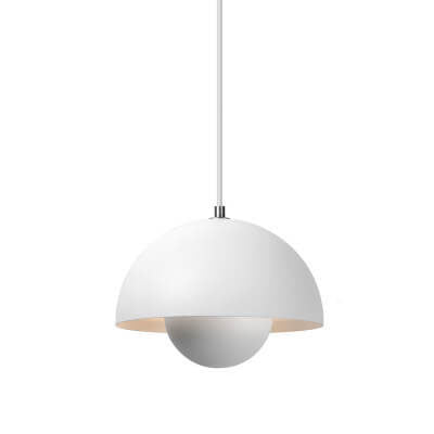 Lampa wisząca Nordic z metalowym kloszem kopułowym – regulowana lampa wisząca do oświetlenia kuchni w stylu skandynawskim 10