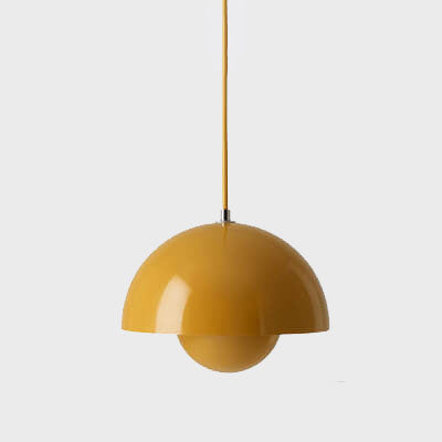 Lampa wisząca Nordic z metalowym kloszem kopułowym – regulowana lampa wisząca do oświetlenia kuchni w stylu skandynawskim 11