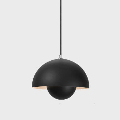 Lampa wisząca Nordic z metalowym kloszem kopułowym – regulowana lampa wisząca do oświetlenia kuchni w stylu skandynawskim 12