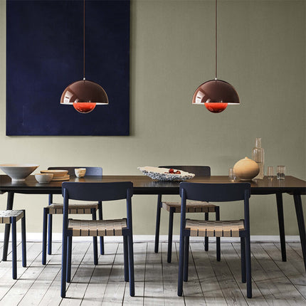Lampa wisząca Nordic z metalowym kloszem kopułowym – regulowana lampa wisząca do oświetlenia kuchni w stylu skandynawskim 5